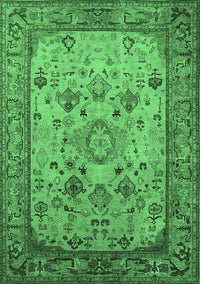 Oriental Emerald Green Industrial Rug, urb2112emgrn