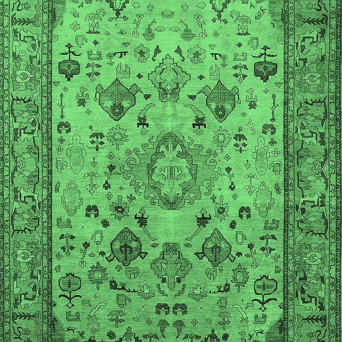 Oriental Emerald Green Industrial Rug, urb2112emgrn