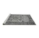 Sideview of Machine Washable Oriental Gray Industrial Rug, wshurb2112gry