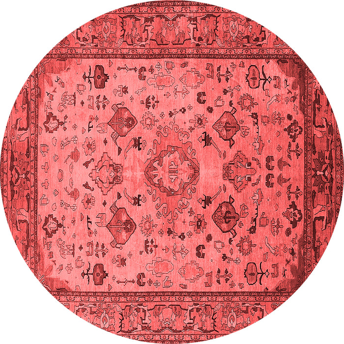 Machine Washable Oriental Red Industrial Rug, wshurb2112red