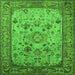 Square Oriental Green Industrial Rug, urb2112grn