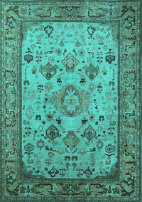 Oriental Turquoise Industrial Rug, urb2112turq