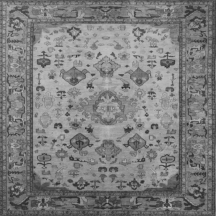 Square Oriental Gray Industrial Rug, urb2112gry