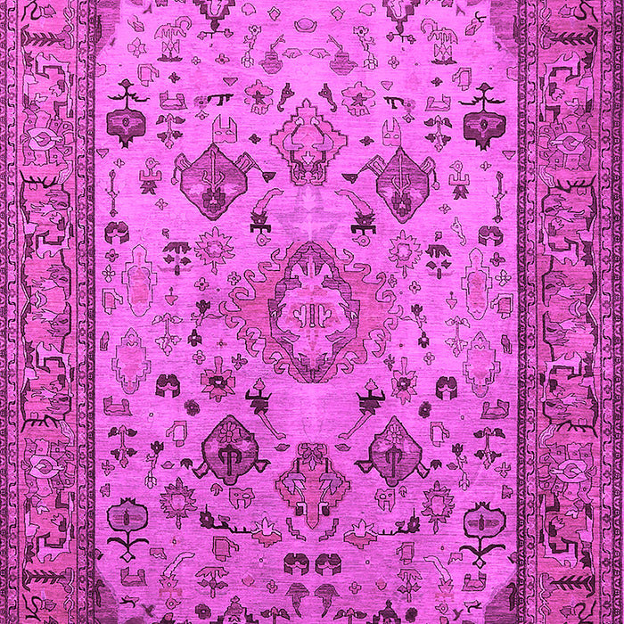 Machine Washable Oriental Pink Industrial Rug, wshurb2112pnk