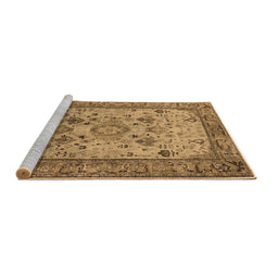 Sideview of Machine Washable Oriental Brown Industrial Rug, wshurb2112brn