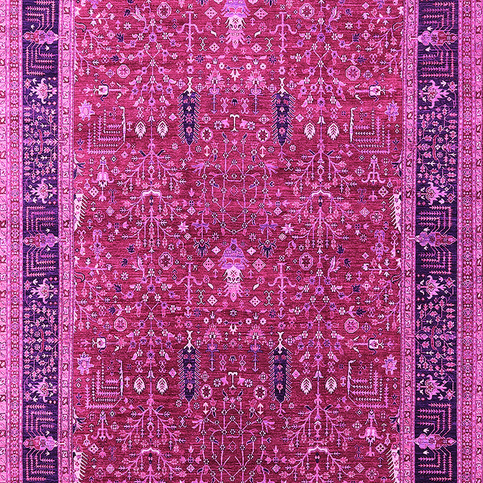 Machine Washable Oriental Pink Industrial Rug, wshurb2113pnk