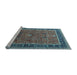 Sideview of Machine Washable Oriental Light Blue Industrial Rug, wshurb2113lblu