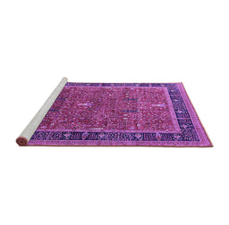 Sideview of Machine Washable Oriental Purple Industrial Area Rugs, wshurb2113pur