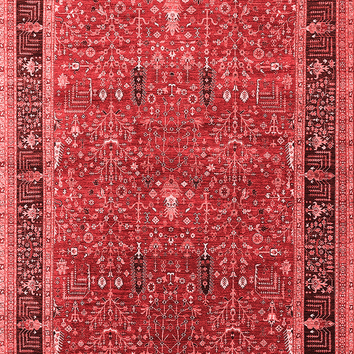 Machine Washable Oriental Red Industrial Rug, wshurb2113red
