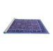 Sideview of Machine Washable Oriental Blue Industrial Rug, wshurb2113blu