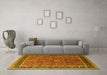 Machine Washable Oriental Yellow Industrial Rug in a Living Room, wshurb2113yw