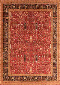 Oriental Orange Industrial Rug, urb2113org