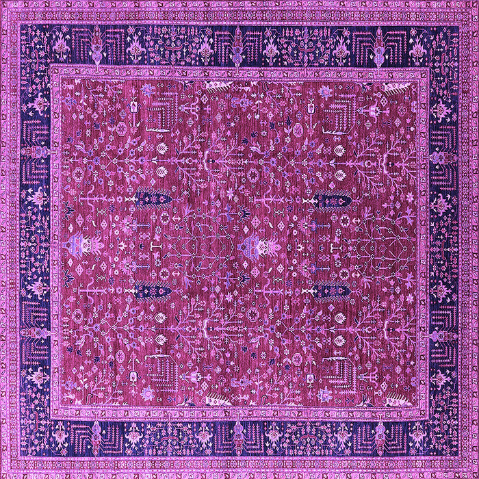 Square Oriental Purple Industrial Rug, urb2113pur
