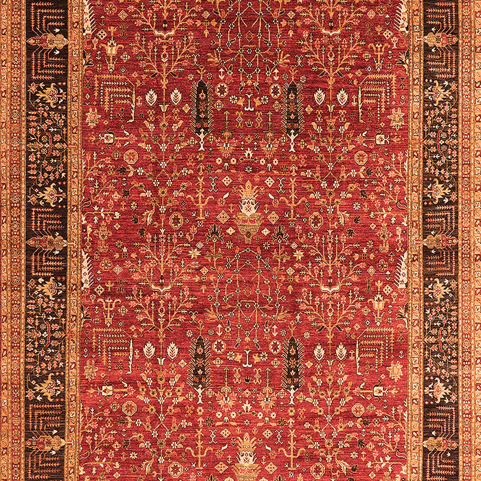 Machine Washable Oriental Orange Industrial Area Rugs, wshurb2113org