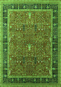 Oriental Green Industrial Rug, urb2113grn