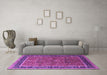 Machine Washable Oriental Purple Industrial Area Rugs in a Living Room, wshurb2113pur