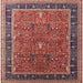 Square Mid-Century Modern Light Copper Gold Oriental Rug, urb2113