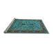 Sideview of Machine Washable Oriental Light Blue Industrial Rug, wshurb2114lblu