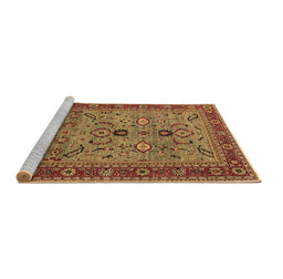 Sideview of Machine Washable Oriental Brown Industrial Rug, wshurb2114brn