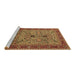 Sideview of Machine Washable Oriental Brown Industrial Rug, wshurb2114brn