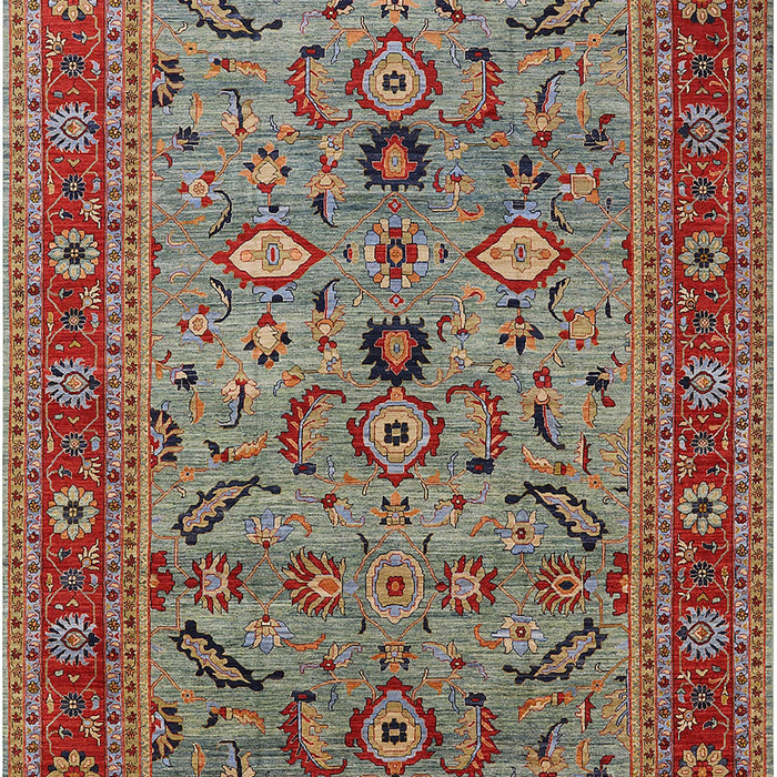 Mid-Century Modern Brown Oriental Rug, urb2114