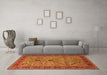 Machine Washable Oriental Orange Industrial Area Rugs in a Living Room, wshurb2114org