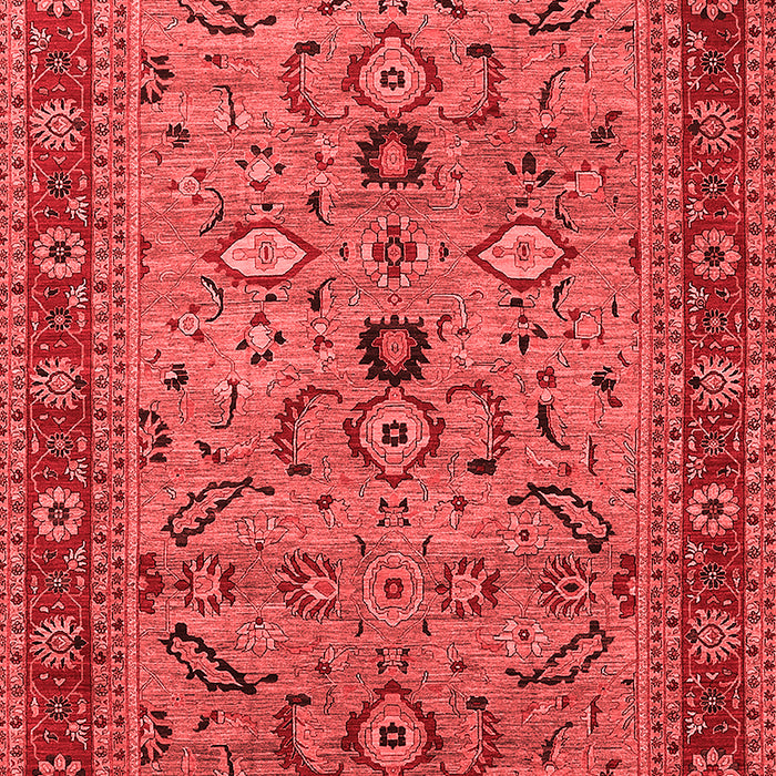 Machine Washable Oriental Red Industrial Rug, wshurb2114red