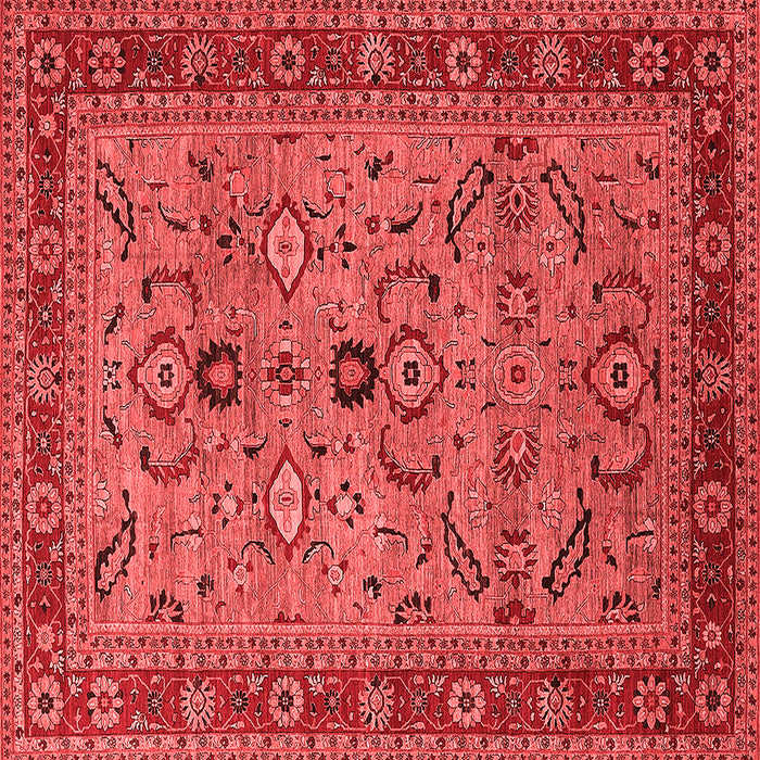 Machine Washable Oriental Red Industrial Rug, wshurb2114red