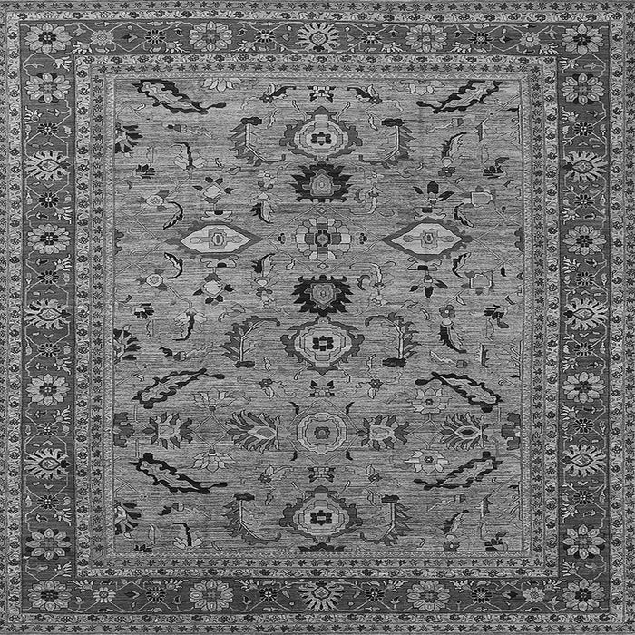 Square Oriental Gray Industrial Rug, urb2114gry