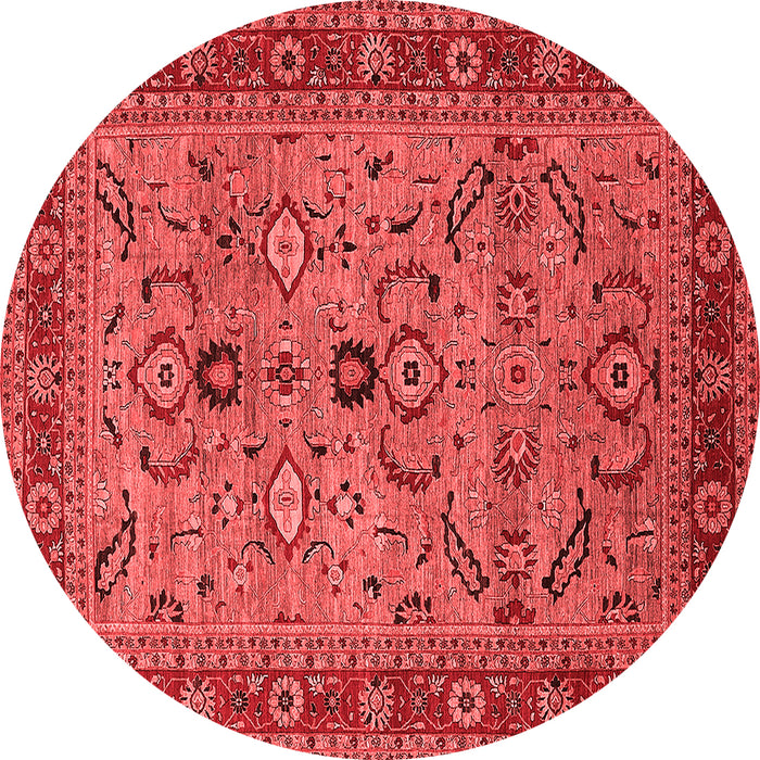 Machine Washable Oriental Red Industrial Rug, wshurb2114red