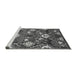 Sideview of Machine Washable Oriental Gray Industrial Rug, wshurb2115gry