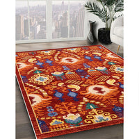 Mid-Century Modern Red Oriental Rug, urb2115