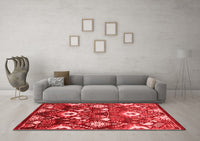 Machine Washable Oriental Red Industrial Rug, wshurb2115red