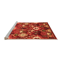 Sideview of Machine Washable Oriental Orange Industrial Area Rugs, wshurb2115org