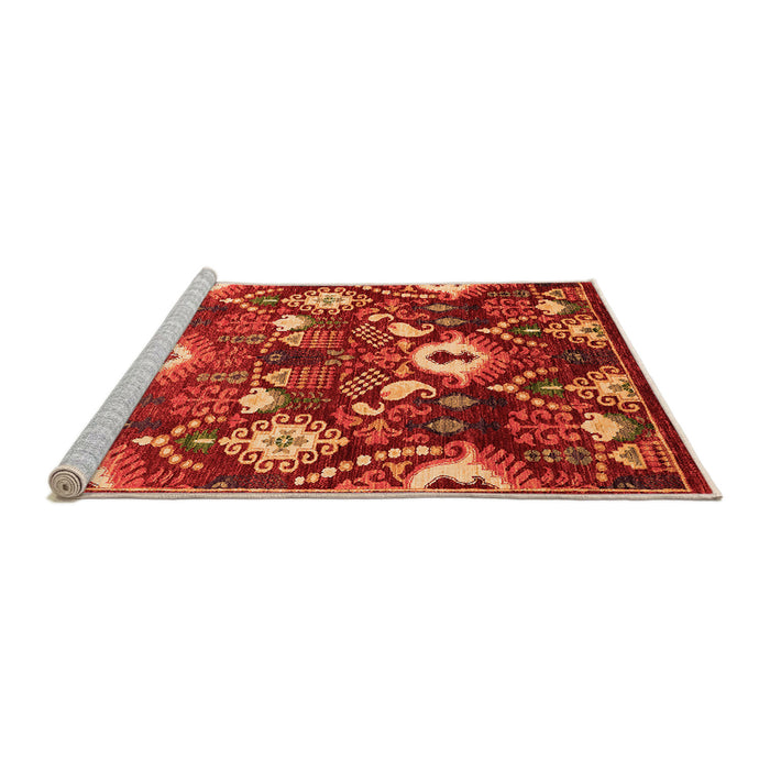 Sideview of Machine Washable Oriental Orange Industrial Area Rugs, wshurb2115org