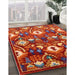 Machine Washable Industrial Modern Red Rug in a Family Room, wshurb2115