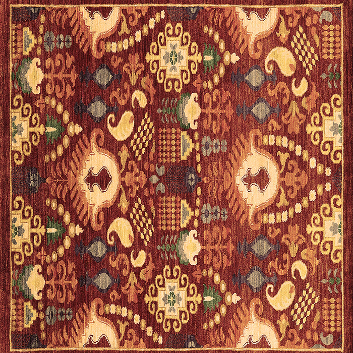 Square Oriental Brown Industrial Rug, urb2115brn