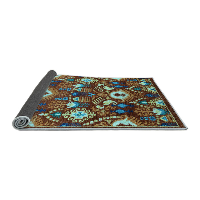 Sideview of Oriental Light Blue Industrial Rug, urb2115lblu