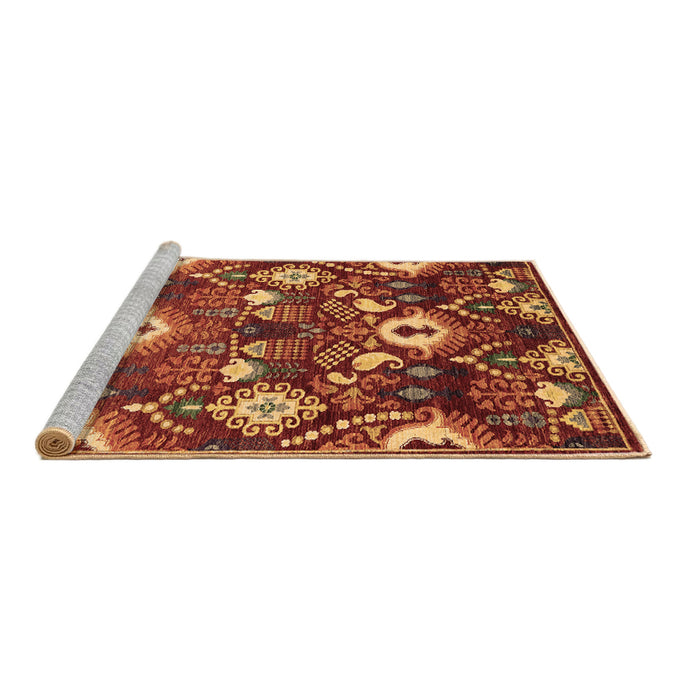 Sideview of Machine Washable Oriental Brown Industrial Rug, wshurb2115brn