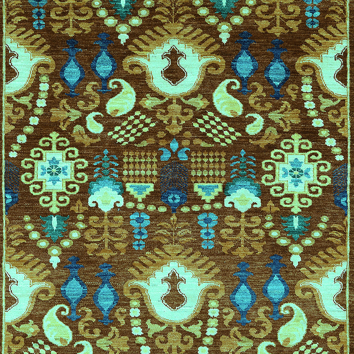 Oriental Turquoise Industrial Rug, urb2115turq