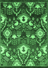 Oriental Emerald Green Industrial Rug, urb2115emgrn