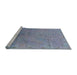 Sideview of Machine Washable Industrial Modern Columbia Blue Rug, wshurb2116