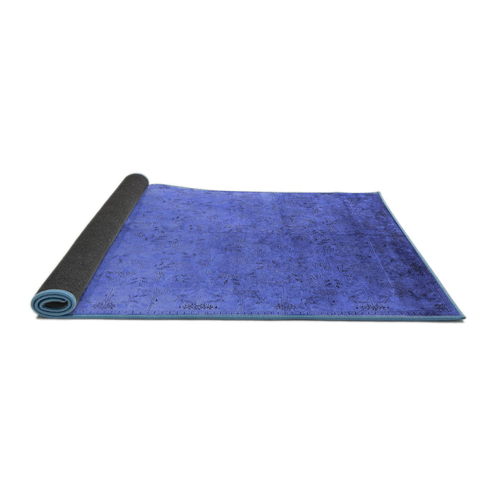 Sideview of Oriental Blue Industrial Rug, urb2116blu
