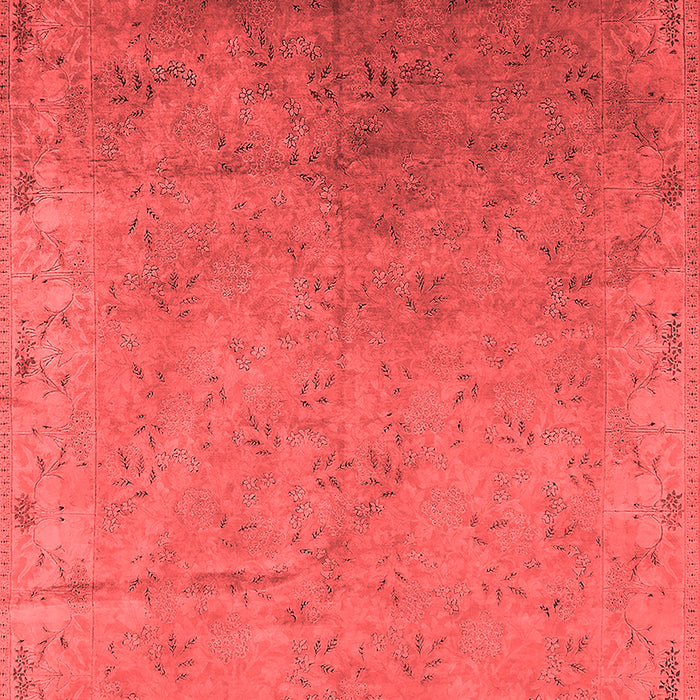 Machine Washable Oriental Red Industrial Rug, wshurb2116red