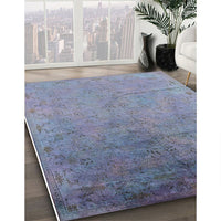 Mid-Century Modern Columbia Blue Oriental Rug, urb2116