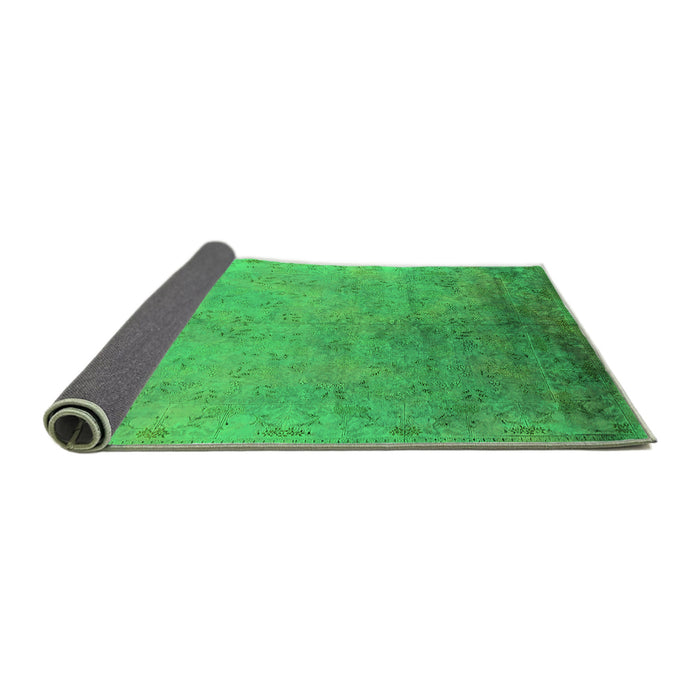Sideview of Oriental Green Industrial Rug, urb2116grn