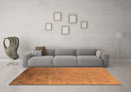 Machine Washable Oriental Orange Industrial Area Rugs in a Living Room, wshurb2116org