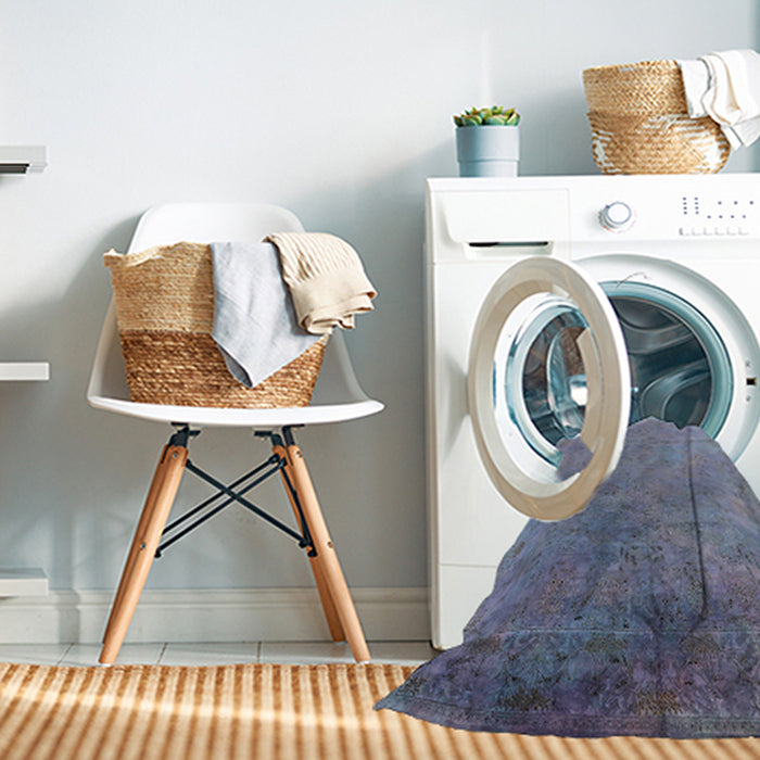 Machine Washable Industrial Modern Columbia Blue Rug in a Washing Machine, wshurb2116