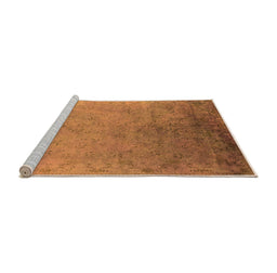 Sideview of Machine Washable Oriental Orange Industrial Area Rugs, wshurb2116org