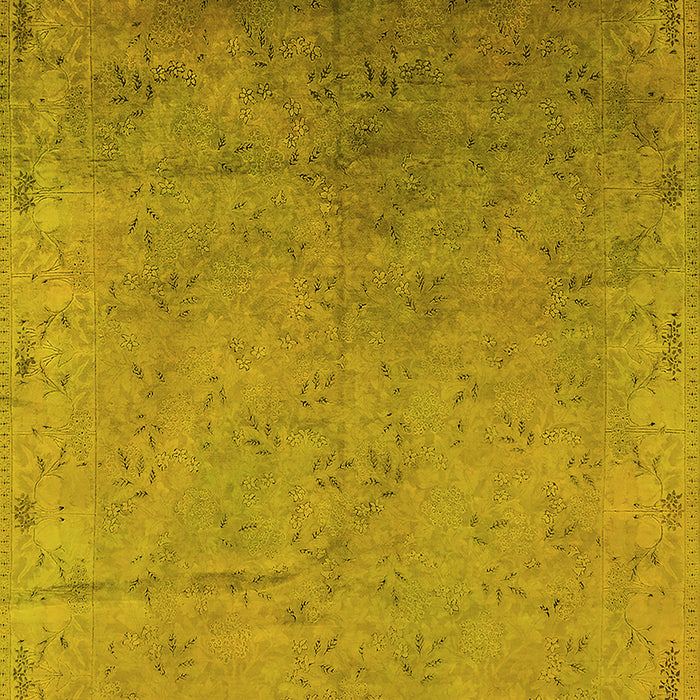 Oriental Yellow Industrial Rug, urb2116yw